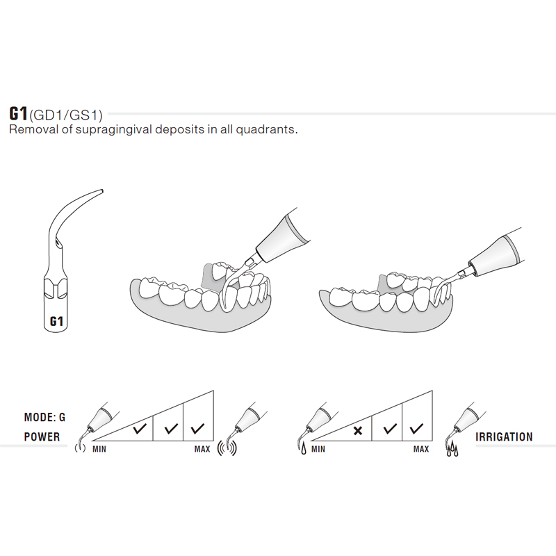 Pack 5 Ultrasonidos Woodpecker GD1 compatible Satelec | Profilaxis