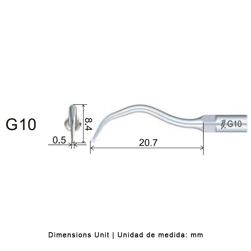 Punta ultrasonidos Woodpecker G10 compatible EMS | Profilaxis