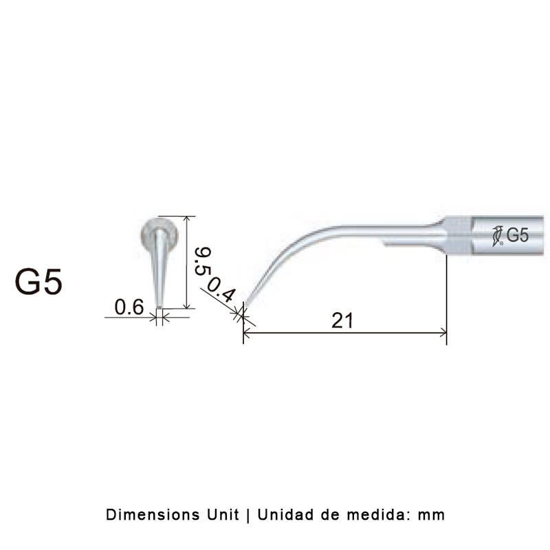 Puntas ultrasonidos Woodpecker G5 compatible EMS de Profilaxis
