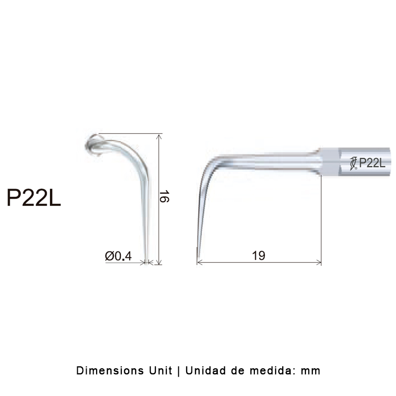 Punta Woodpecker P22L para EMS | Perio