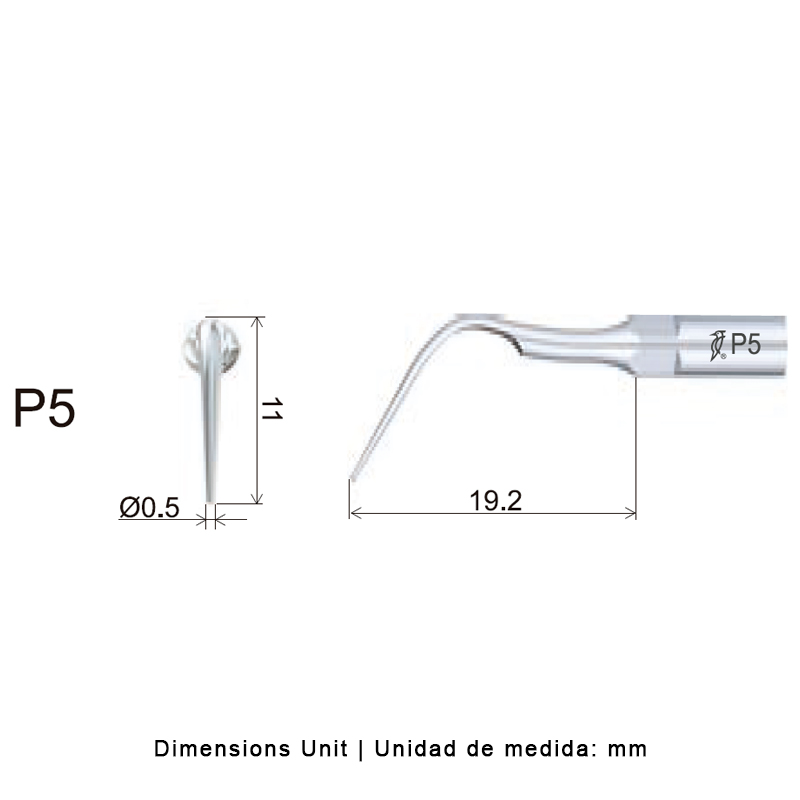 Punta ultrasonidos Woodpecker P5 compatible EMS | Perio