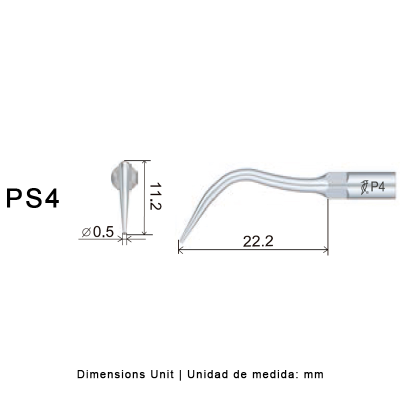 Punta ultrasonidos Woodpecker PS4 compatible Sirona | Perio