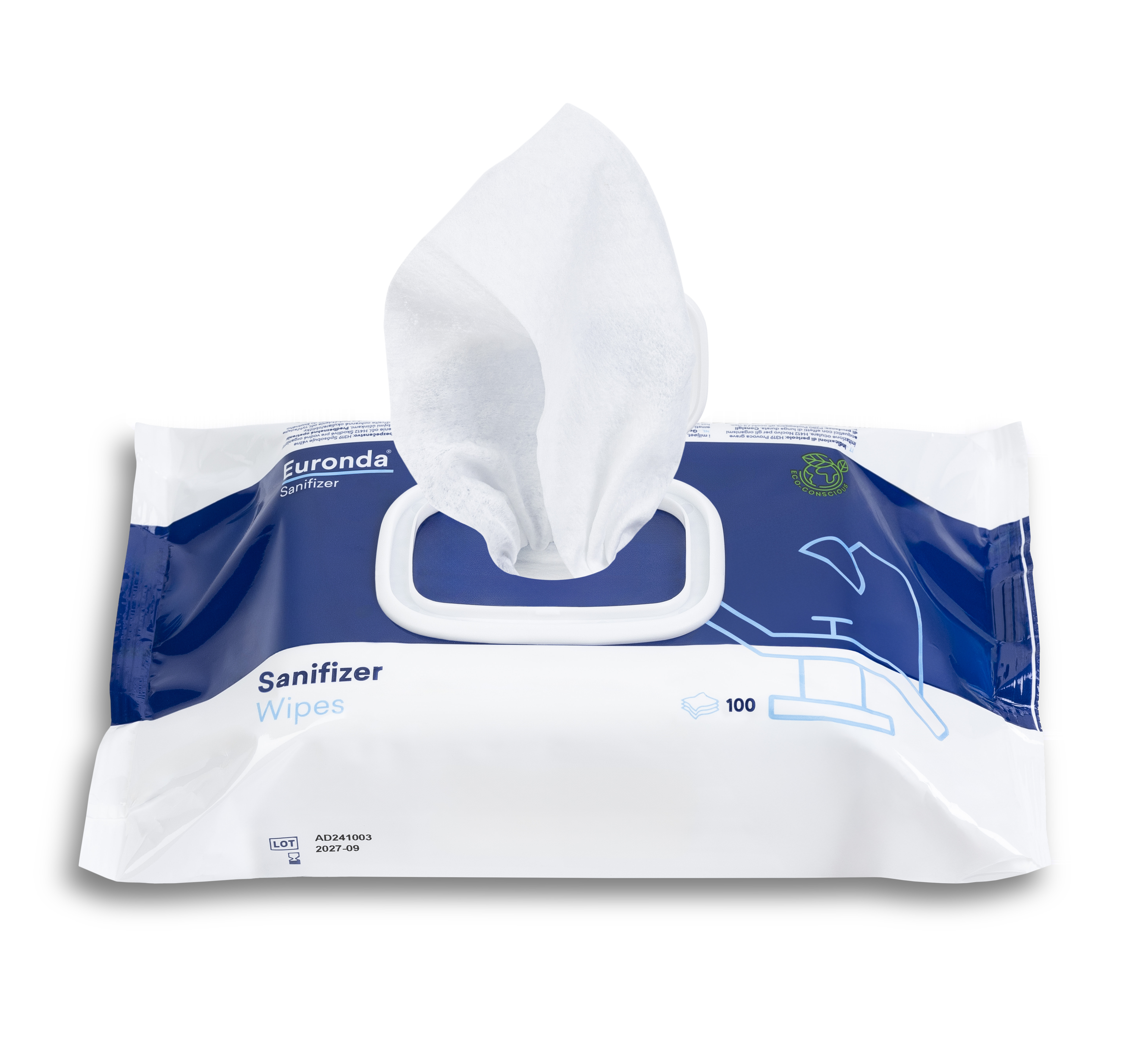 TOALLITAS SANIFIZER WIPES FLOWPACK 100u.
