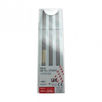 TIRAS METAL N.200 PRE- PREPARACION ROJO 12uds.