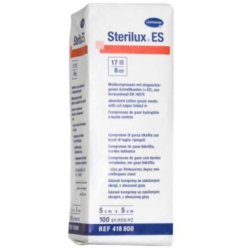 GASAS STERILUX ES-K 5x5cm.17 HILOS 100u.