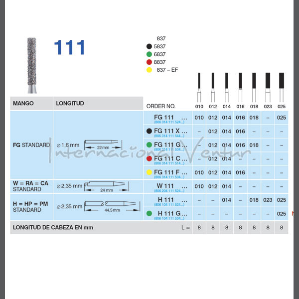 111-010 FG DIAMANTE FIG.837 5u