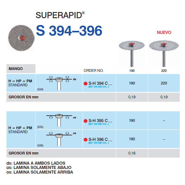 SH394C-220 PM DISC.DIAM.MACIZO