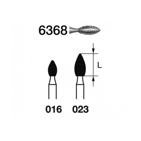 6368-016 FG FRESA DIAMANTE GRANO GRUESO  5u