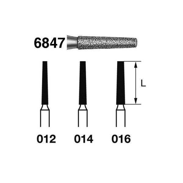 6847-014 FG FRESA DIAMANTE GRANO GRUESO  5u