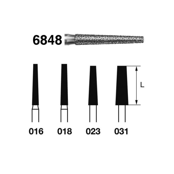 6848-018 FG FRESA DIAMANTE GRANO GRUESO  5u