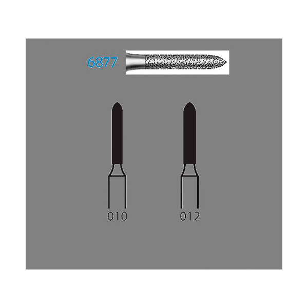 6877-010 FG FRESA DIAMANTE GRANO GRUESO  5u
