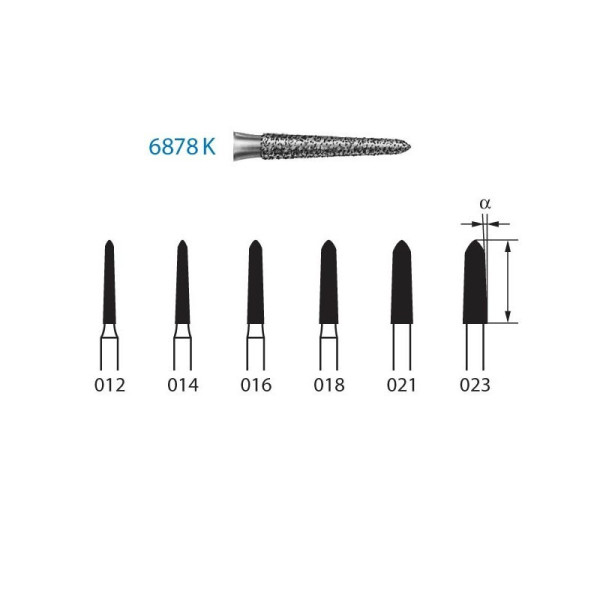 6878K-023 FG FRESA DIAMANTE GRANO GRUESO  5u