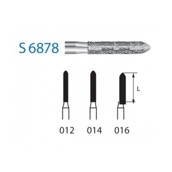 S6878-012 FG FRESA DIAMANTE GRANO GRUESO  5u