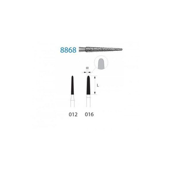 8868-012 FG FRESA DIAMANTE GRANO FINO 5u