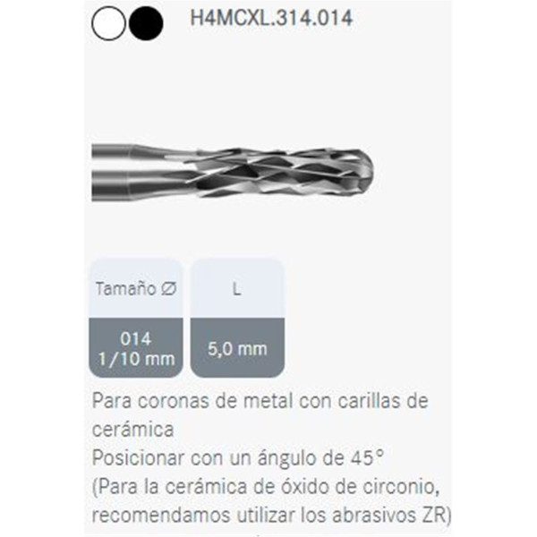 H4MCXL-314-014 FRESA FG C.TUNGS. 5ud