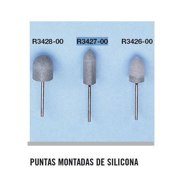 PUNTAS MONTADAS DE SILICONA 6u.