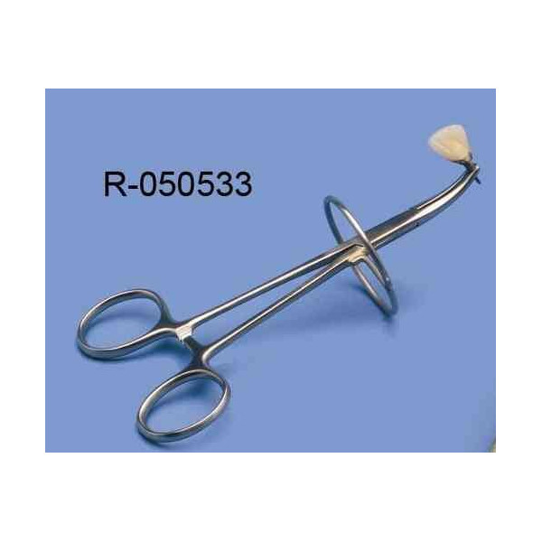 050533 PINZA MOSQUITO C/ ARO PARA CERAMICA CURVA