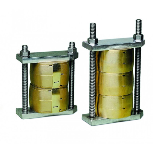 030410 BRIDA PRENSA ACERO INOX. 3 MUFLAS