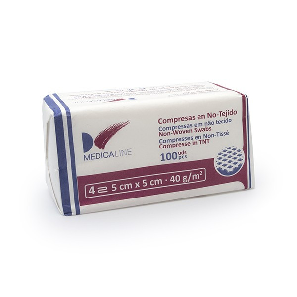 GASAS 5x5cm. NO ESTERIL 40g/m2 100u.
