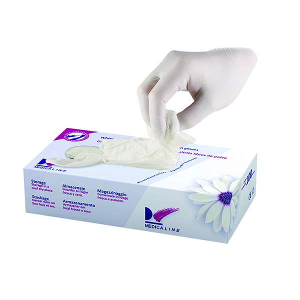 GUANTES NITRILO S/P AZUL MED. 100u