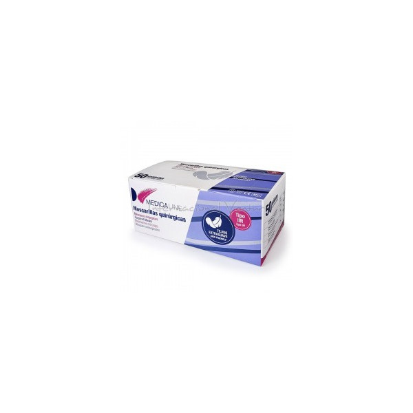 MASCARILLAS RECTANGULAR AZUL 50u.