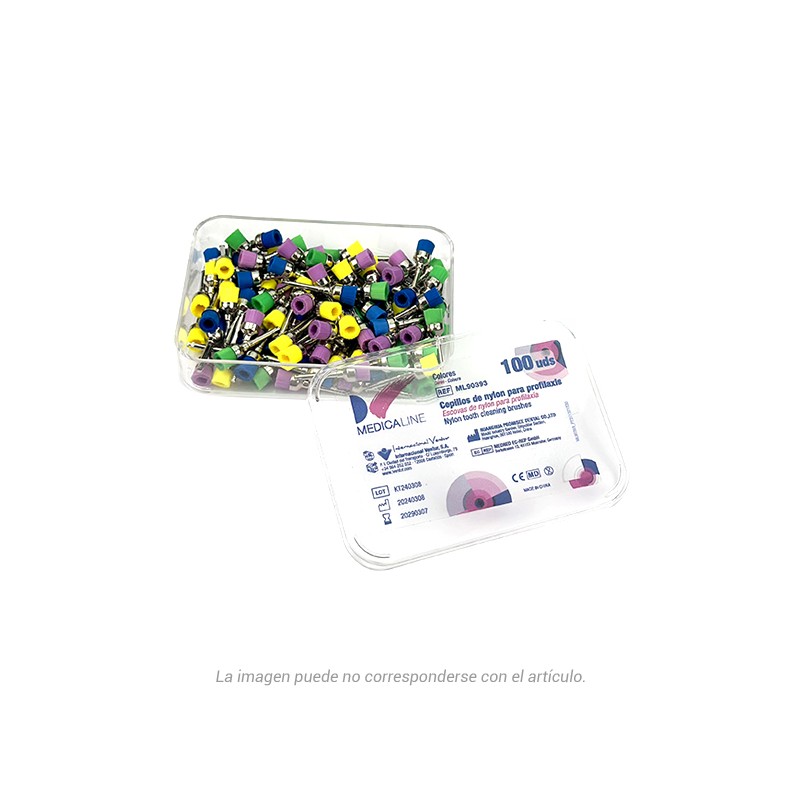 CEPILLOS PROFILAXIS NYLON COLOR 100u.