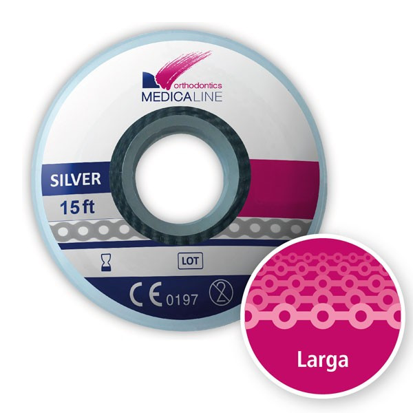 Cadeneta ML elástica Silver larga 4,0 mm