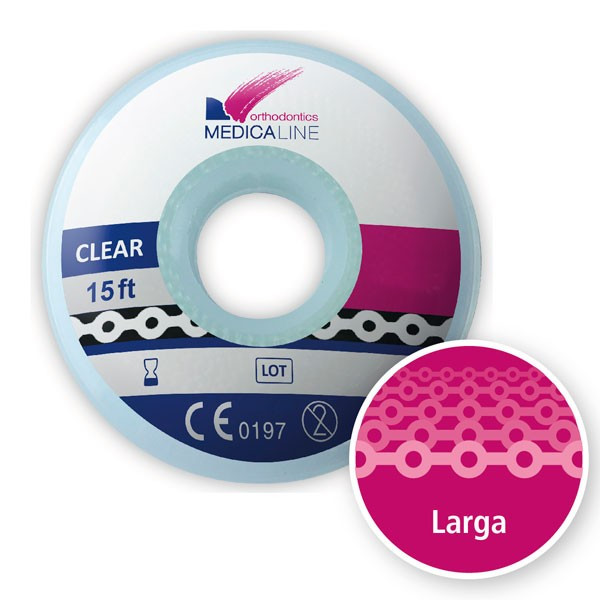 Cadeneta ML elástica Clear larga 4,0 mm