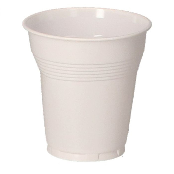 VASOS PLASTICO 150ml. BLANCOS 1000u.