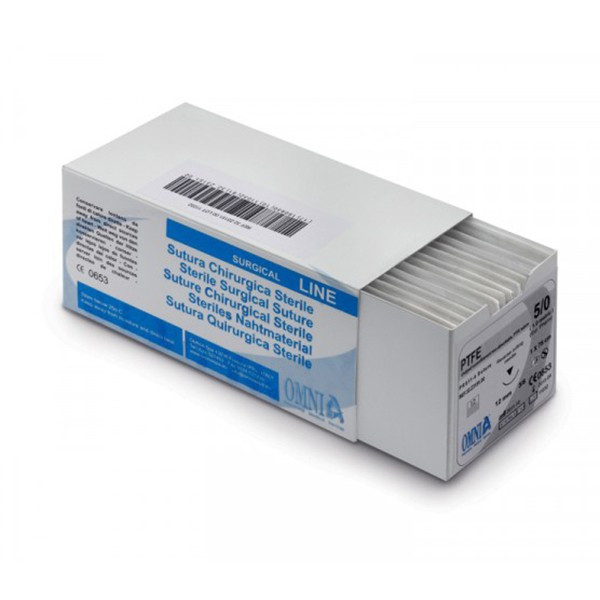 SUTURA PTFE 5/0 3/8 CIRCULO AG.12mm P.CORTANTE 12u