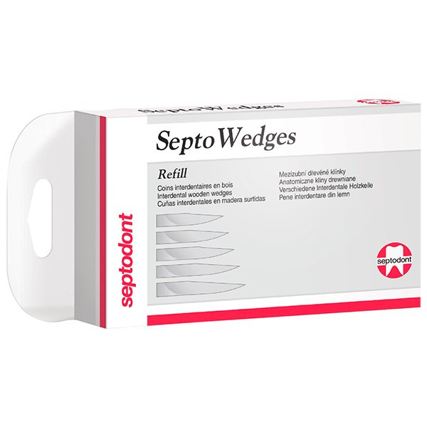 SEPTOWEDGES REFILL CUÑAS MADERA Nº2 GREEN 100u.