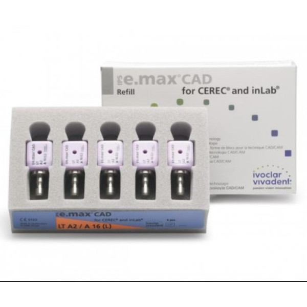 IPS e.MAX CAD CEREC/INLAB LT A2 A16(L)/5uds.